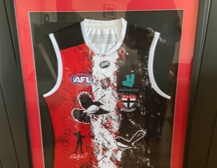 St Kilda Indigenous Round Guernsey, silent auction at the Be Wise Ball