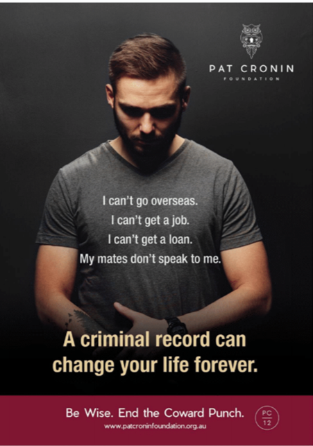 Composite image of a man facing camera, explaining how a criminal record can change your life forever