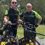 Two bike riders, Grant and Nick, riding for Pat Cronin Foundation