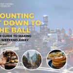 Promotional graphic with words Counting it down to the ball, our guide to making it a weekend away
